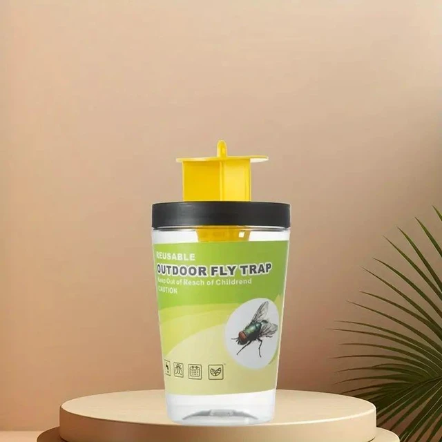 Alt view image 10 of 10 - 10 PCS Black cap fly trap, fly bottle, fly trap, fly killer, fly trap, fly cage, fly trap