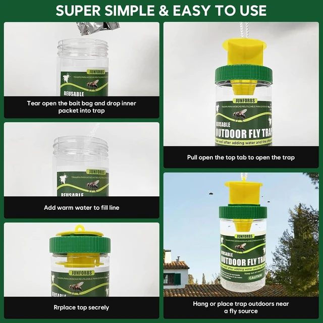 Alt view image 7 of 10 - 20 PCS 1 fly trap bottle, fly trap, fly trap, fly cage, fly catcher