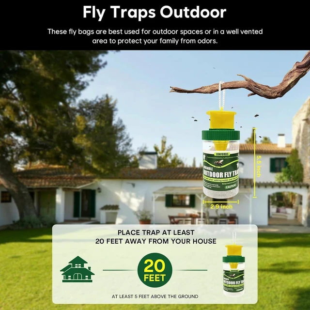 Alt view image 8 of 10 - 20 PCS 1 fly trap bottle, fly trap, fly trap, fly cage, fly catcher