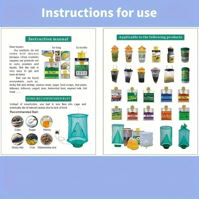 Alt view image 9 of 10 - 20 PCS Hat fly trap, fly bottle, fly trap, fly trap, fly trap, fly cage, fly trap