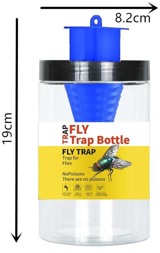 Alt view image 5 of 8 - 30 PCS Large fly blue fly trap, fly bottle, fly trap, fly trap, fly cage, fly trap trap