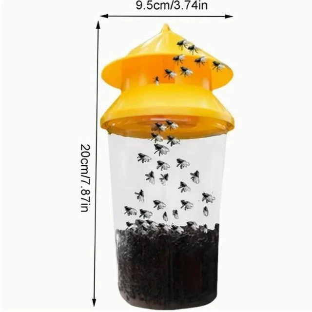 Alt view image 5 of 8 - 30 PCS Orange fly trap, fly bottle, fly trap, fly trap, fly cage, fly trap