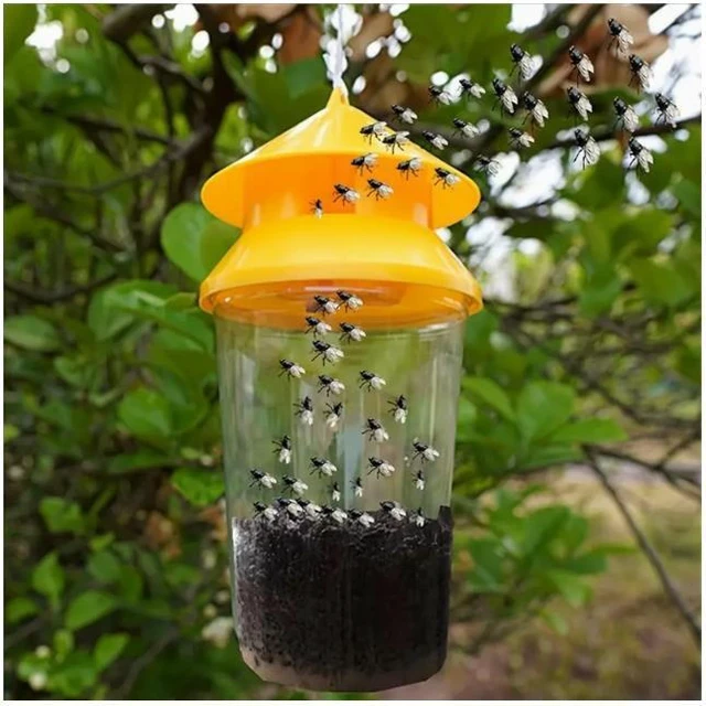 Alt view image 8 of 8 - 30 PCS Orange fly trap, fly bottle, fly trap, fly trap, fly cage, fly trap