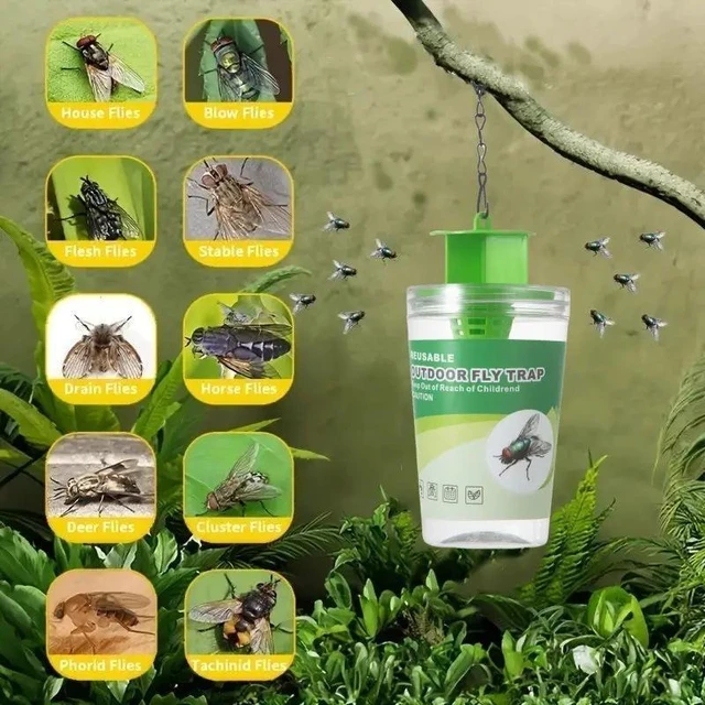 Alt view image 6 of 10 - 10 PCS New green fly trap bottle, fly trap bottle, fly trap, fly trap, fly cage, fly trap