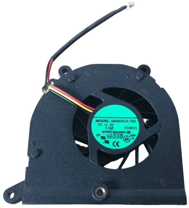 Alt view image 2 of 2 - Laptop Cooling Replacement CPU Fan for LE-NOVO 80 80C 80A for Ac-er 9100 Series 5V 3 PIN AB0605UX-TB3