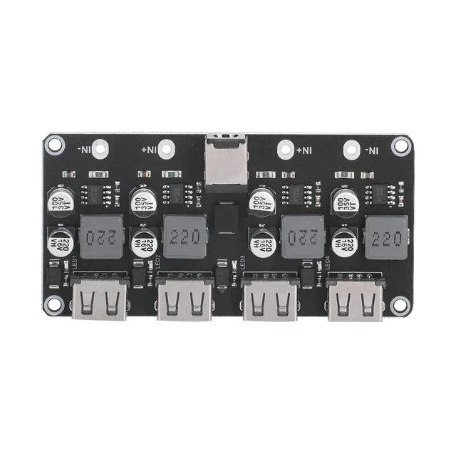 Alt view image 2 of 2 - 4 - Way DC Converter Module for .0 QC3.0, USB Mobile Phone Charging Board with 90% - 97% Efficiency, Over - Voltage and Short Circuit Protection, Output 3-12V Auto Adjust for