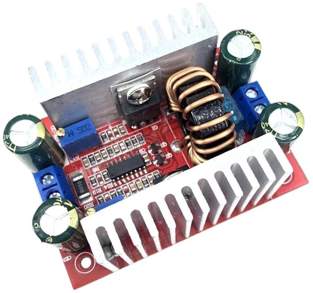 Alt view image 2 of 2 - 400W 15A DC-DC Boost Converter Step Up Power Transformer Supply Voltage Regulator Constant Power Heat Sink 8.5V-50V to 10-60V New