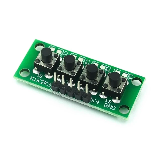 Alt view image 8 of 12 - 10PCS/LOT DIY Kit 1x4 4 Independent Key Button Keypad Keyboard Module Mcu for Student Class Design Graduation Project