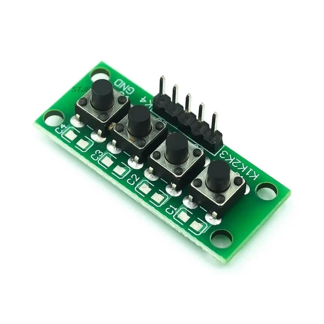 Alt view image 10 of 12 - 10PCS/LOT DIY Kit 1x4 4 Independent Key Button Keypad Keyboard Module Mcu for Student Class Design Graduation Project