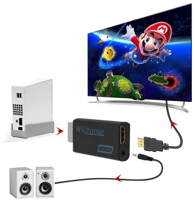 Alt view image 7 of 8 - wii to hdmi converter, wii to hdmi Adapter, wii2 to hdmi High Definition, WII2 HDMI Switcher