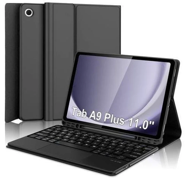 Alt view image 6 of 10 - Galaxy Tab A9 Plus Case with Keyboard, Touch Keypad for Samsung A9+ Tablet 2023, Functional Magic Keyboard for Samsung A9Plus, Pen Holder, Rechargeable Battery, Trackpad Case for A9+ 5G, Black