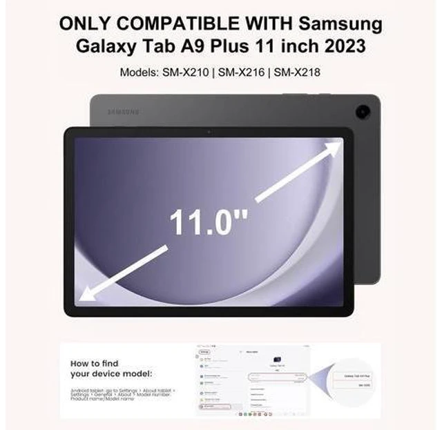 Alt view image 7 of 10 - Galaxy Tab A9 Plus Case with Keyboard, Touch Keypad for Samsung A9+ Tablet 2023, Functional Magic Keyboard for Samsung A9Plus, Pen Holder, Rechargeable Battery, Trackpad Case for A9+ 5G, Black