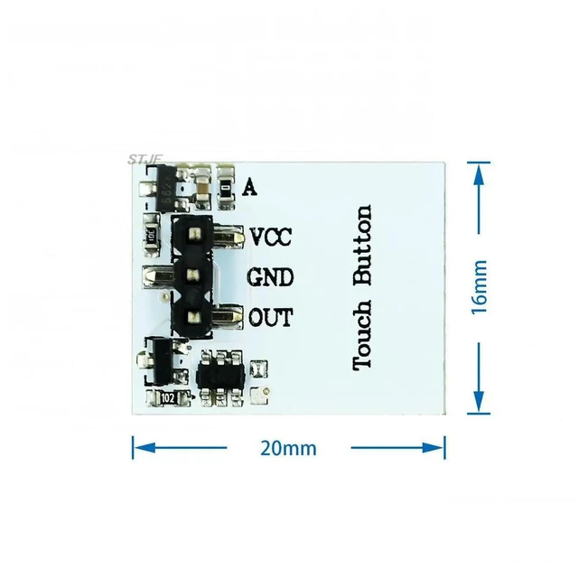 Alt view image 11 of 12 - 5PCS/LOT Blue Color HTTM Series Capacitive Touch Switch Button Module