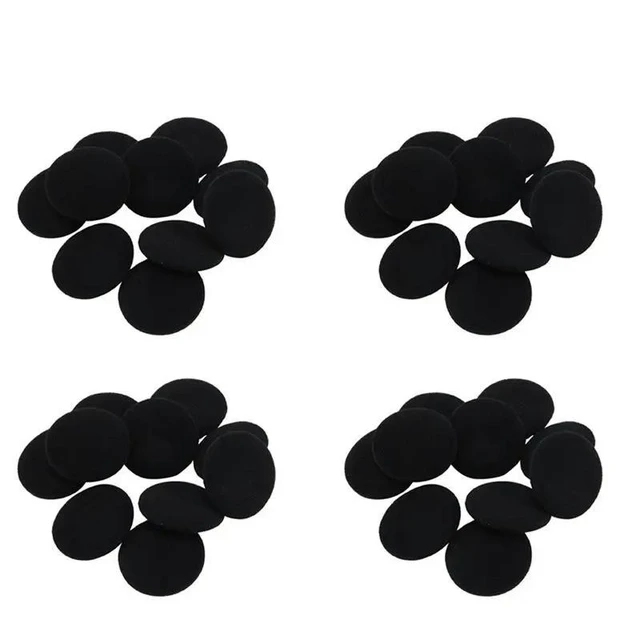 Alt view image 4 of 6 - 40 Pcs Sponges Protective Measures Soft Black Ear Cover Cushion For Headphone 5Cm