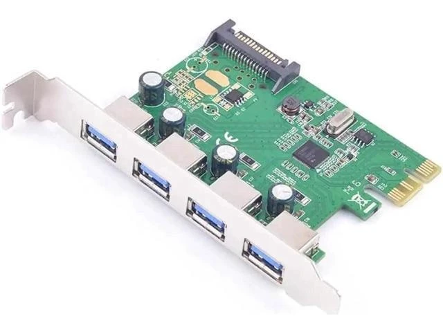 Alt view image 13 of 13 - 4 Port USB 3.0 PCIe X1 Expansion Card, Renesas (NEC) Chipset, 15-Pin SATA Power Supply, SuperSpeed 5Gbps PCI-E USB Controller Adapter for Desktop Motherboard