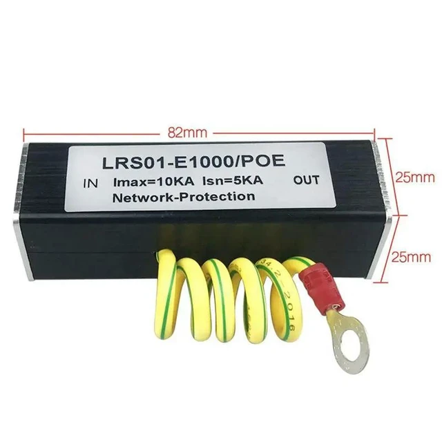 Alt view image 5 of 6 - 3X 100/1000M POE IP Camera Network POE Switch RJ45 & POE Surge Protector Protection Device Arrester SPD 1000M