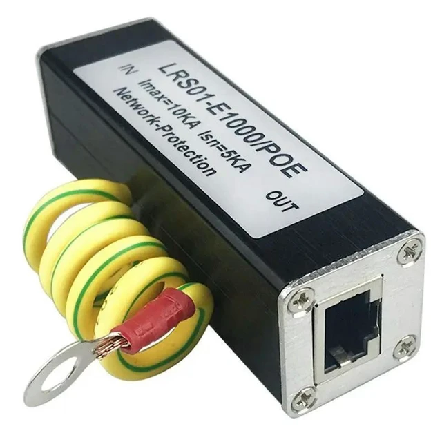 Alt view image 6 of 6 - 3X 100/1000M POE IP Camera Network POE Switch RJ45 & POE Surge Protector Protection Device Arrester SPD 1000M