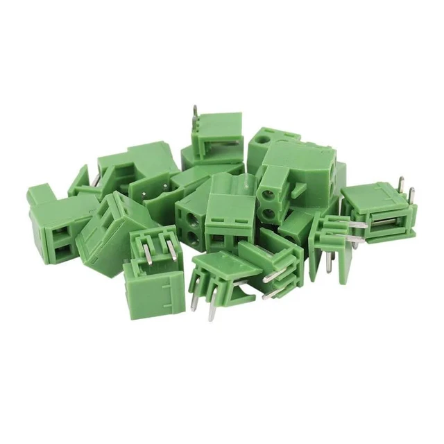 Alt view image 6 of 6 - 40 Pcs 5.08Mm Pitch 2Pin Plug-In Screw PCB Terminal Block Connector Right Angle