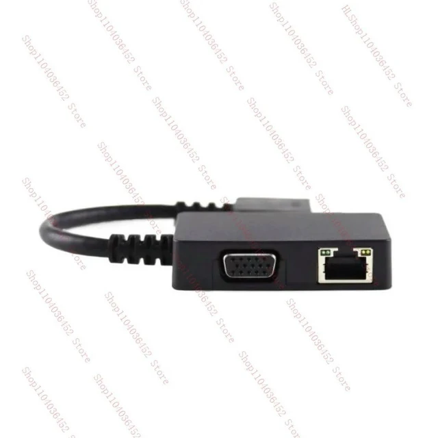 Alt view image 2 of 2 - for ThinkPad 2016 X1 P40 S1 2 3 onelink+VGA/RJ45 Network Port 2-in-1 adapter cable