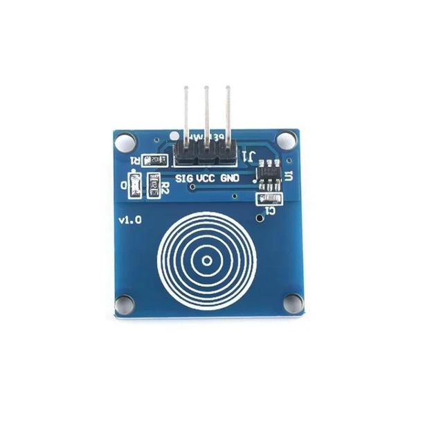 Alt view image 10 of 12 - TTP223 12V 1-Channel Touch Relay Module Capacitive Touch Key Switch Sensor Self-Locking/No-Locking HTTM Touch Button For