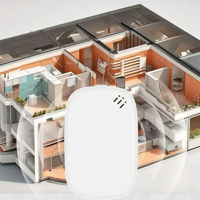 Alt view image 6 of 6 - Graffiti Zigbee Home Probe App Remote Control Temperature And Humidity Security Sensor