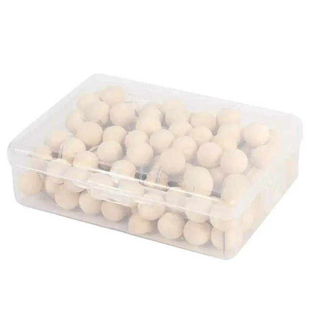 Alt view image 5 of 6 - 390Pcs Round Wood Decorative Push Pins, Wood Head And Steel Needle Point Thumb Tacks For Photos, Maps And Cork Boards