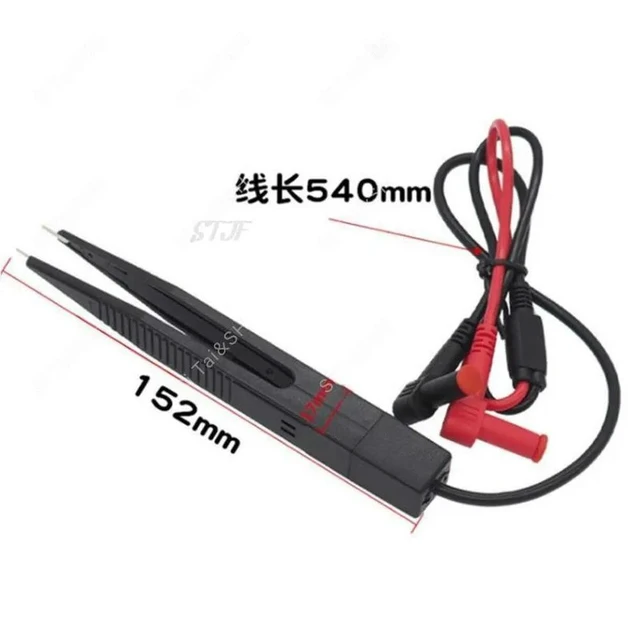 Alt view image 6 of 6 - SMD SMT Chip Test Clip Meter Lead Probe Multimeter Tweezer Resistance VEJ30 P18 0.47
