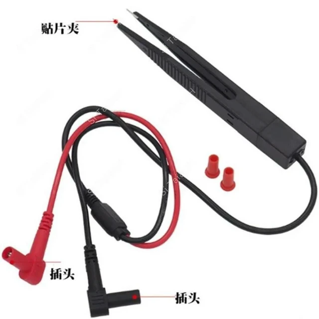 Alt view image 5 of 6 - SMD SMT Chip Test Clip Meter Lead Probe Multimeter Tweezer Resistance VEJ30 P18 0.47