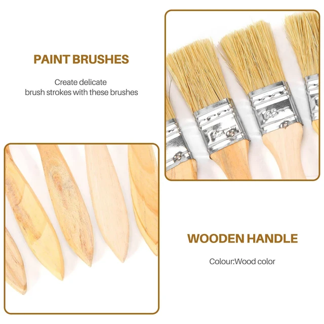 Alt view image 5 of 6 - 36 Pack Of 1 Inch (24Mm) Paint Brushes And Chip Paint Brushes For Paint Stains Varnishes Glues And Gesso