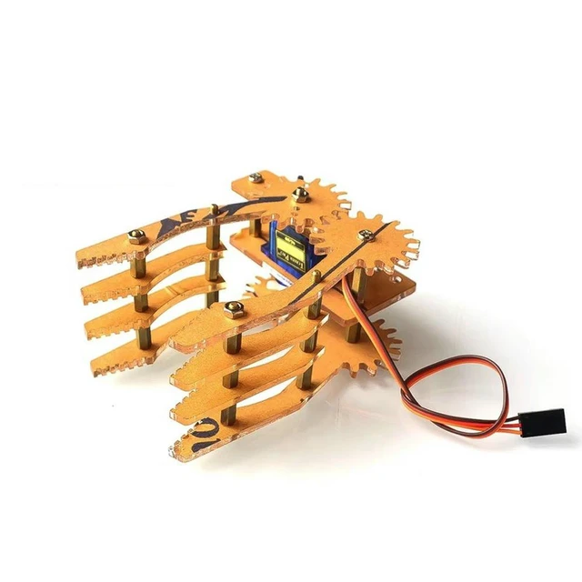Alt view image 6 of 6 - Acrylic robot Claw Manipulator Arm SG90 servos robot gripper for SNM200 (without SG90)