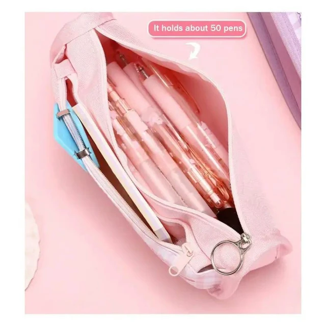 Alt view image 5 of 6 - Cute Pencil Case Capacity Cute Pen Pencil Case Kawaii Stationery Pouch