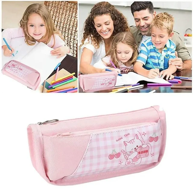 Alt view image 6 of 6 - Cute Pencil Case Capacity Cute Pen Pencil Case Kawaii Stationery Pouch