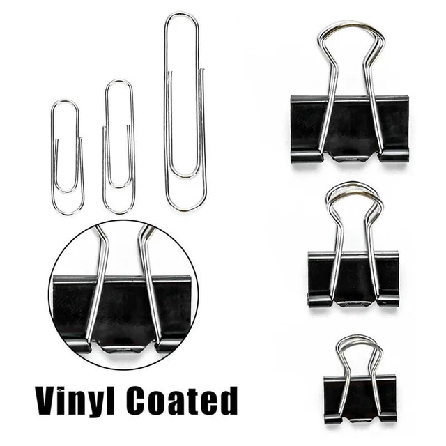 Alt view image 6 of 6 - Premium Set Of 340Pcs Assorted Sizes Paper & Binder Clips - For School Or Office Use