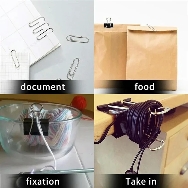Alt view image 5 of 6 - Premium Set Of 340Pcs Assorted Sizes Paper & Binder Clips - For School Or Office Use