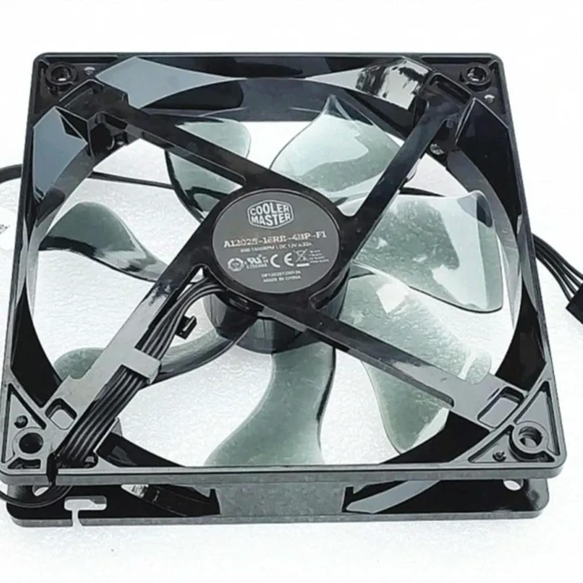 Alt view image 5 of 6 - A12025-16RB-4BP-F1 DF1202512RFHN T400 Blizzard Fan 12025 12cm 4-Wire Speed Regulation Red Mute