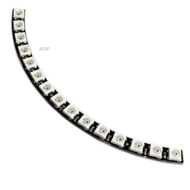 Alt view image 4 of 6 - Ring Wall Clock 15 X Ultra Bright WS2812 5050 RGB LED Lamp Panel with Integrated Drivers(buy 4pcs can be a 60 Ultra Bright)