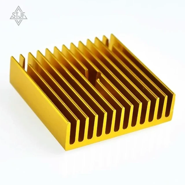 Alt view image 4 of 6 - Gold 3D printer accessories 40 × forty × 11 heatsink MK7, MK8 extruder universal gold
