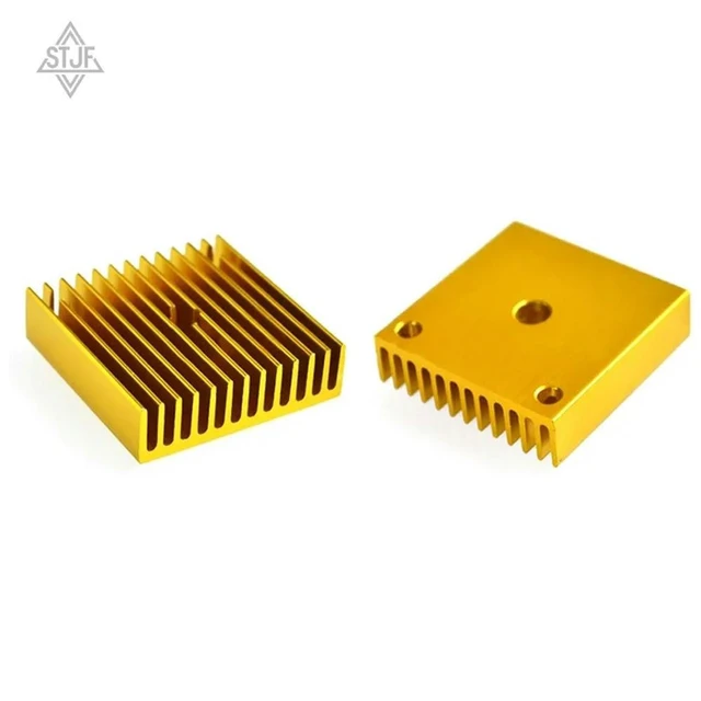 Alt view image 5 of 6 - Gold 3D printer accessories 40 × forty × 11 heatsink MK7, MK8 extruder universal gold