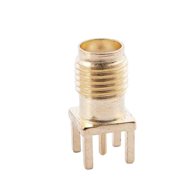 Alt view image 8 of 12 - 20X SMA Female Jack Solder PCB Mount Straight RF Connector Gold