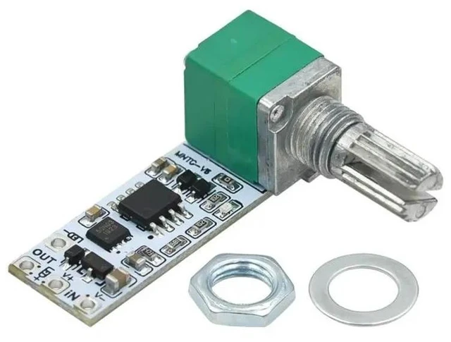 Alt view image 5 of 6 - LED constant pressure dimmer control module table lamp stepless knob potentiometer live stream fill light dimmer small