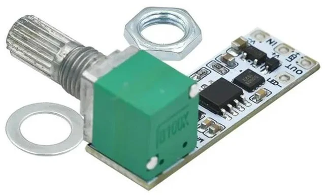 Alt view image 4 of 6 - LED constant pressure dimmer control module table lamp stepless knob potentiometer live stream fill light dimmer small