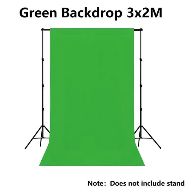 Alt view image 5 of 6 - Green Backdrop, Solid Background For Photo Studio, Non-Gloss Collapsible High Density Screen For Video Photography,3X2m