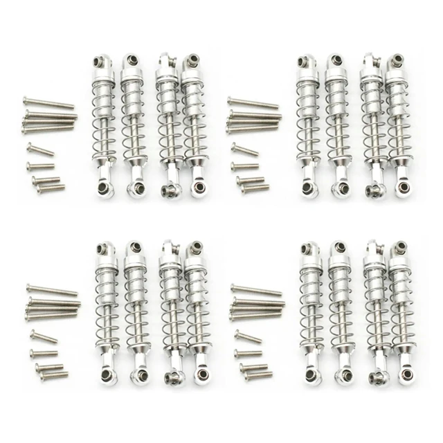 Alt view image 4 of 6 - 16 Pcs l Shock Absorber Damper For WPL C14 C24 C34 MN D90 D91 D96 D99 D99S MN90 MN99S RC Car Upgrade Parts,Silver