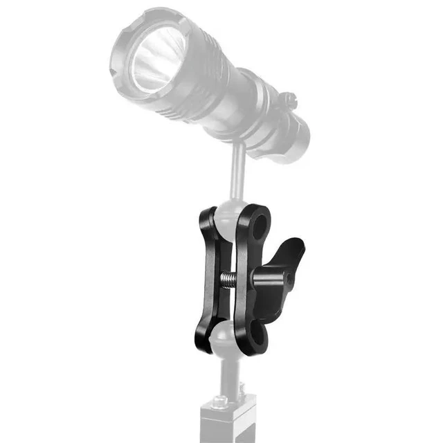 Alt view image 5 of 6 - 2X CNC Butterfly Clip Diving Clamp Light Connector Ball Head Mount Tripod Adapter For Go Pro 7 Sports SLR Cameras