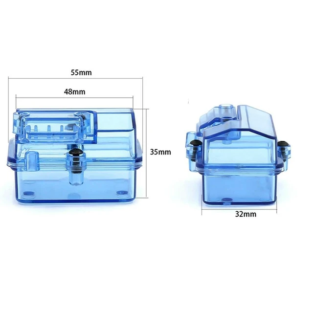 Alt view image 6 of 6 - 2X Blue Plastic Waterproof Receiver Receiving Box For Huanqi 727 / Slash RC Car Upgrade Parts