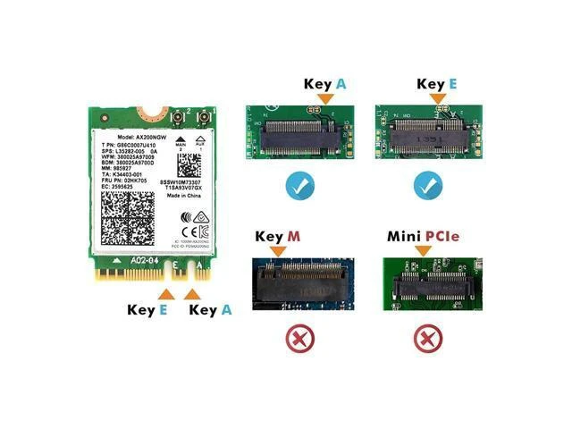 Alt view image 10 of 14 - 3000Mbps 802.11ax Wi-Fi 6 Desktop Kit Intel AX200 Bluetooth 5.1 Wifi Antenna Card 2.4G/5Ghz MU-MIMO AX200NGW Wifi Adapter For PC