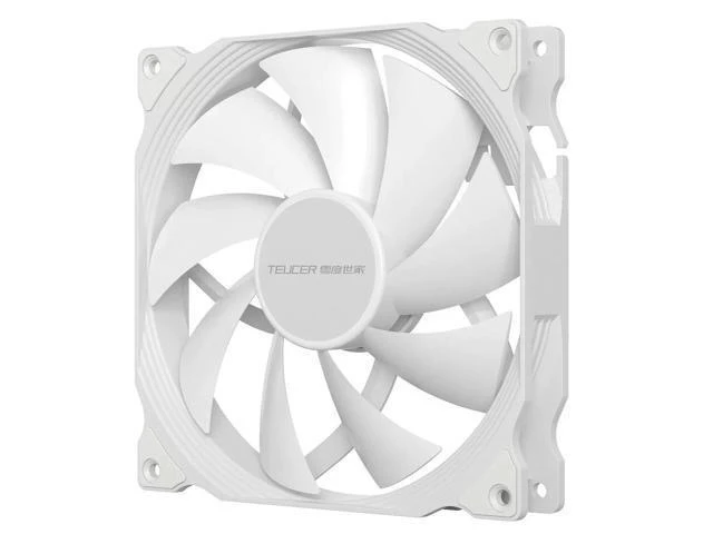 Alt view image 12 of 14 - 12cm PWM Silent Case Fan White, Intelligent Temperature Control, 12025, 14cm Model Available WHITE- 4-pin small connector /12cm