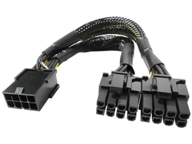 Alt view image 13 of 13 - Pure Copper 8-Pin to Dual 8-Pin GPU Power Splitter Cable, Female to Male Graphics Card Power Extension Adapter Cord