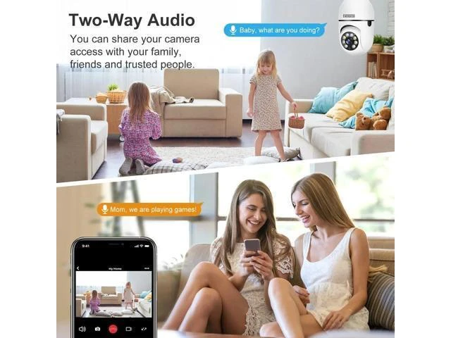 Alt view image 13 of 14 - HD 1080P Wireless Light Bulb Security Camera, 2.4g & 5g WiFi, Motion Auto Tracking, 2 Way Audio, Smart Night Vision, Support ONVIF & RTSP, Work with Alexa, SD Card & Cloud Storage, Free App