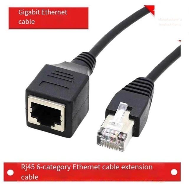 Alt view image 8 of 8 - Super Category 6 network cable extension cable without ears, pure copper ears, rj45 male to female computer network cable, gigabit network cable